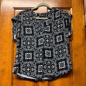 Ann Taylor Patterned Blouse Size Medium Like New